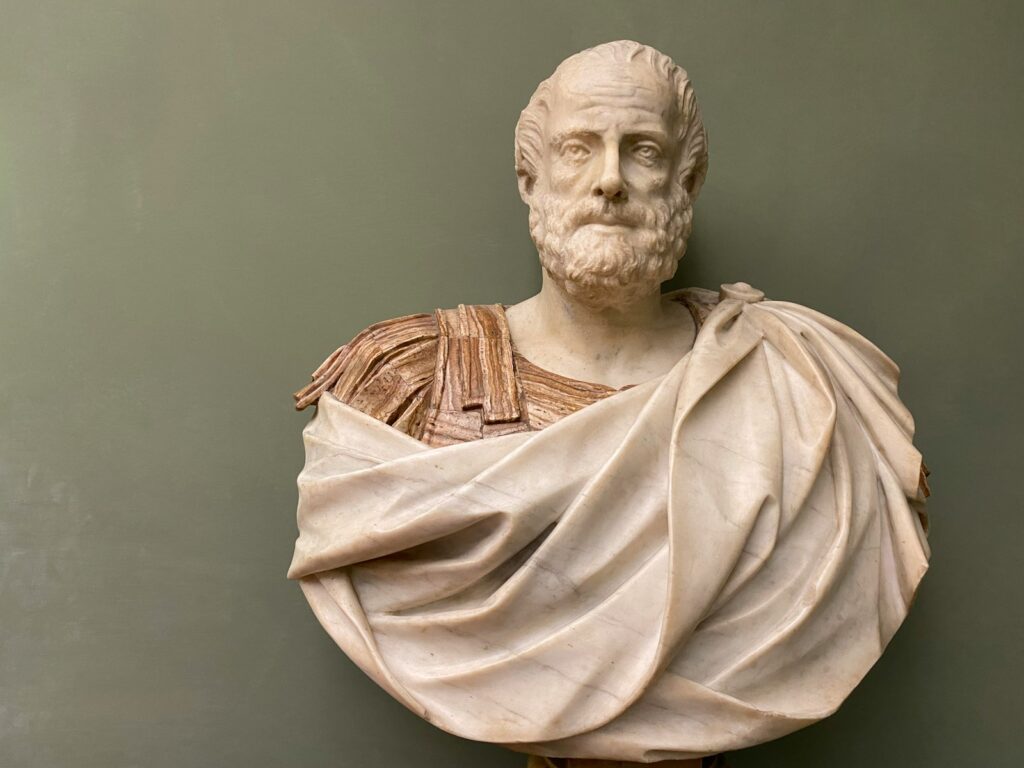 Classical philosopher bust